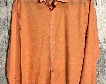 Hugo Boss orange creamsicle color slim fit shirt