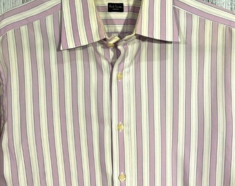 Paul Smith lavender and white stripe shirt