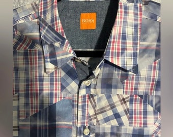 Hugo Boss patchwork print shirt