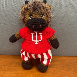 Hoosier the Bison Crochet Pattern (PDF Download) | Amigurumi Plush Pattern | Indiana-Inspired Handmade Toy