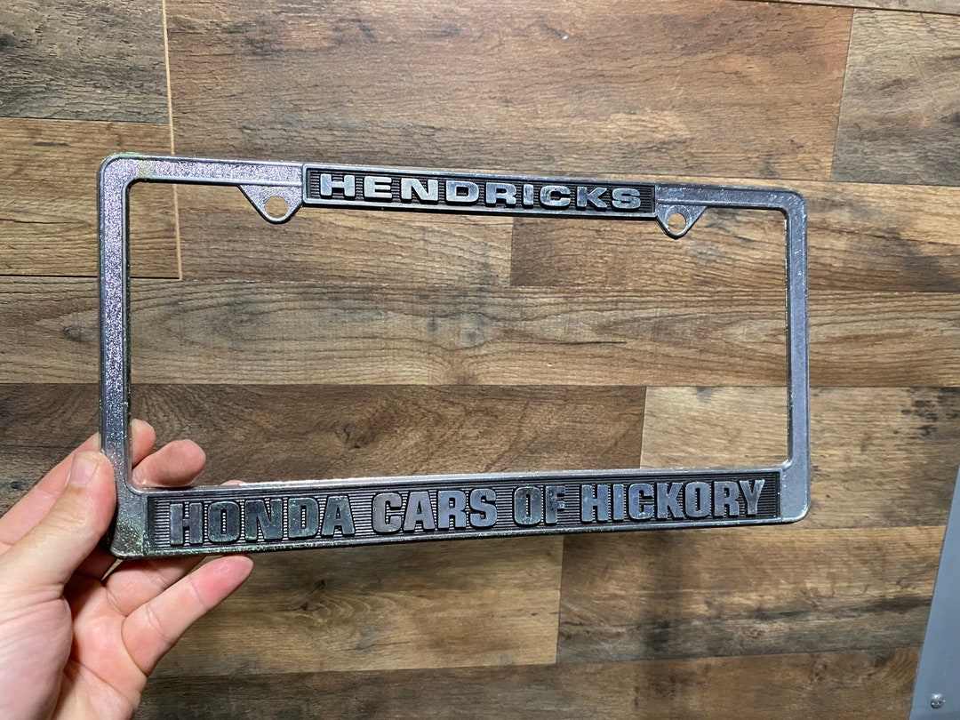 Auto Dealership Advertising Tag Frame Hendricks Honda Cars of Hickory