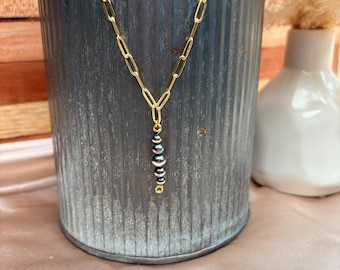 The Macee - Navajo Inspired Gold Filled Sterling-Silver Bead Drop Necklace