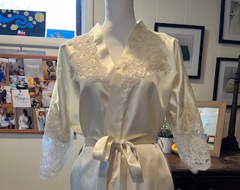 Custom Wedding Dress Robe: Heirloom Bridal Lingerie, Repurposed Gown