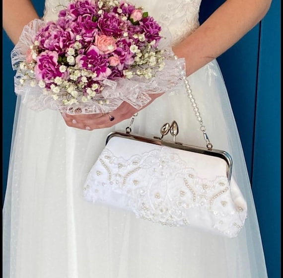 Bridal Purse Made From Wedding Dress Repurposed Lace Clutch Keepsake Gift for Her Reuse Wedding Gown Bridal Shower Gift Etsy Canada
