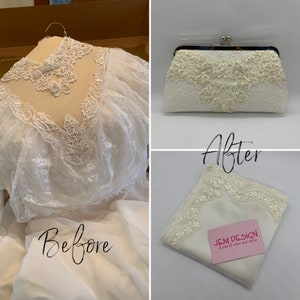 Wedding dress purse bag ,reuse wedding gown, keepsake gift bag for daughter, Gift for her, Personalized purse bride to be