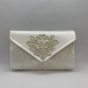 wedding dress clutch, envelope purse , Made from your wedding dress, Keepsake gift idea for daughter, heirloom Gift , bridal shower gift
