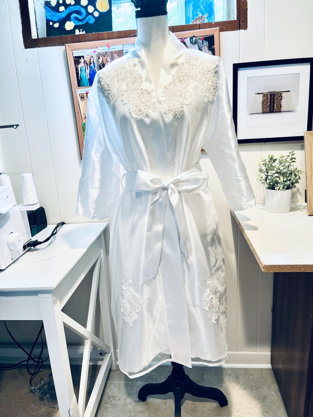 Repurpose Robe Custom Bridal Kimono Robe: Repurposed Wedding Dress Heirloom - Etsy