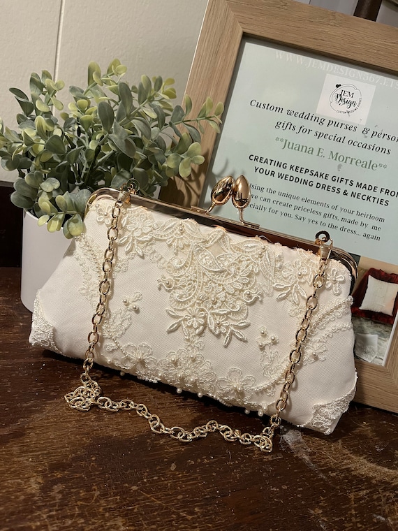 Wedding Gift Personalised Bridal Clutch Bag Bridal Bag For