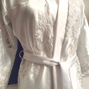 Custom Bridal Satin Robe: Repurposed Wedding Dress Keepsake