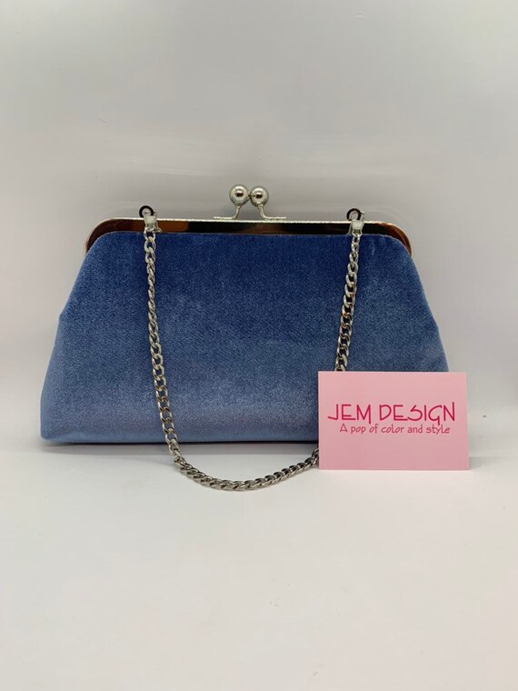 something blue clutch bag