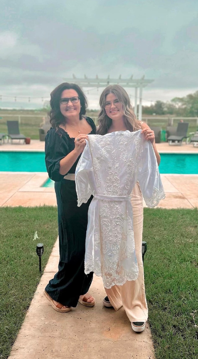 Repurpose Robe Bridal Wedding Robe: Repurposed Keepsake Made From Moms Gown - Etsy