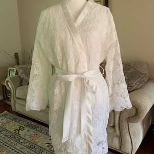 Custom made Bridal Robe: Repurposed from  Wedding Dress