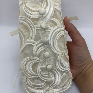 Wedding Bouquet Wrap, repurposed wedding dress, keepsake gift for bride, custom made for bride image 8