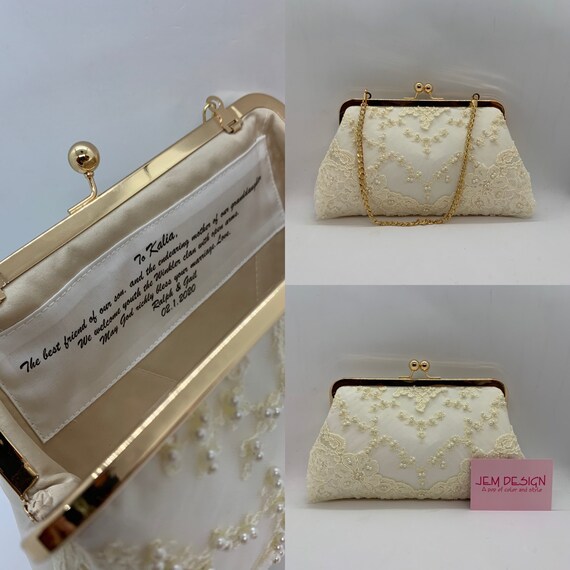 vintage bridal clutch bag