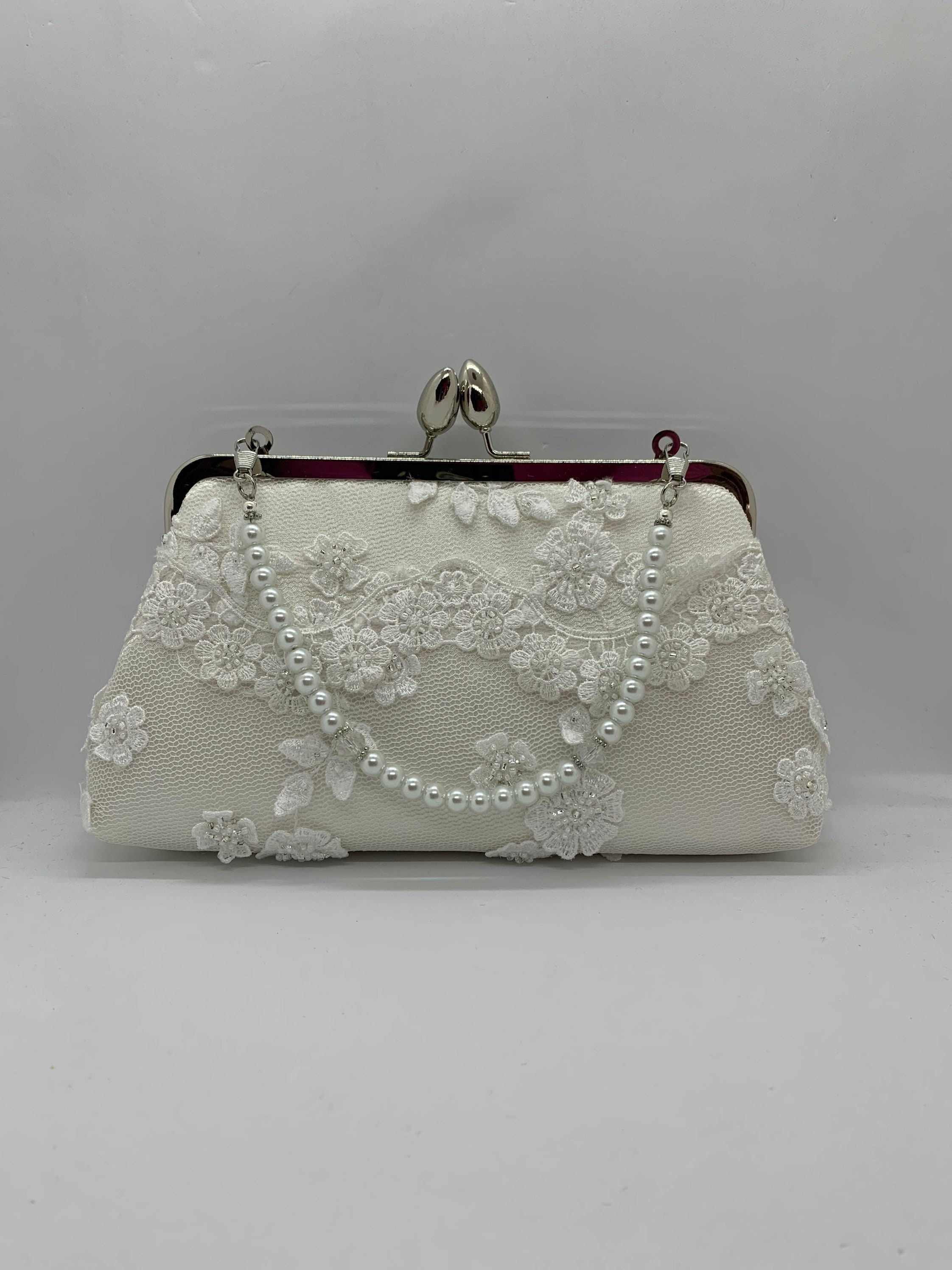 Wedding Dress Keepsake Clutch Purse Made From Vintage Wedding