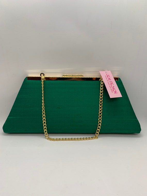emerald green clutch bag