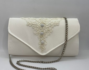 Bridal Clutch made from moms wedding dress, Custom purse gift for daughter, heirloom pocketbook, in memory of loved one