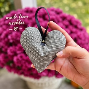 Necktie Heart Ornament: Keepsake Gift, In Memory of Dad, Custom Made