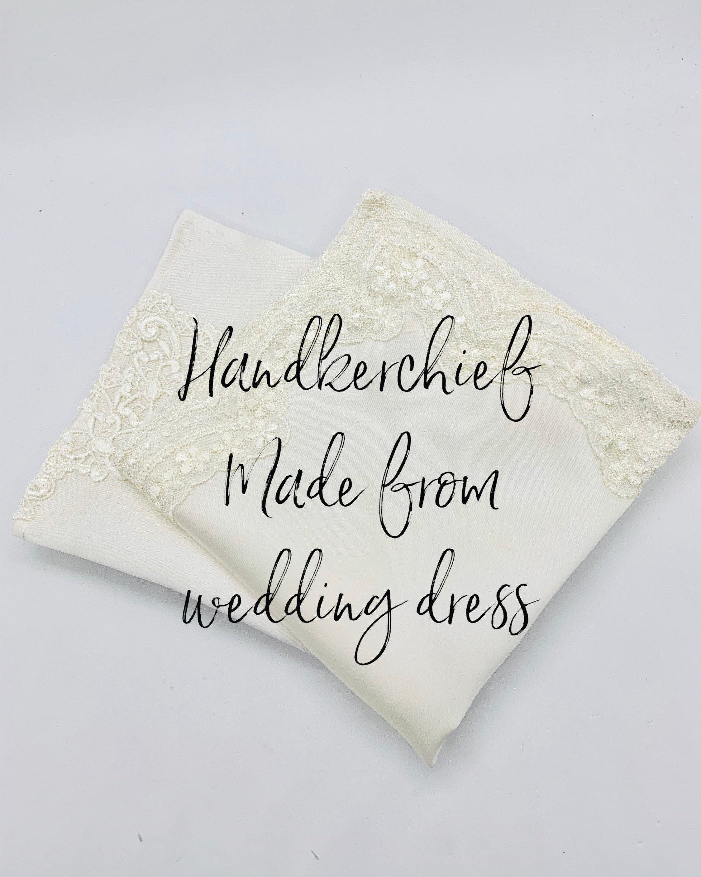 Handkerchief made from wedding dress sales