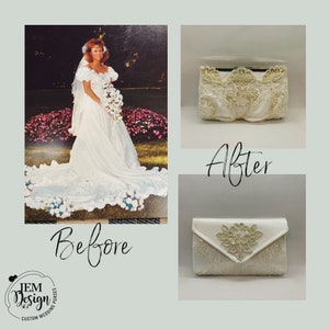 Bride Lace Envelope Clutch Made From Your Wedding Dress - Etsy