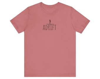 Adrift - solo paddle boarder T-shirt | small chest print nautical graphic