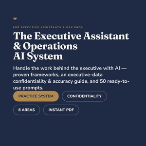 Executive Assistant AI System | AI Tools for Email, Scheduling, Meeting Prep, Travel + Reports for EAs & Admins | PDF