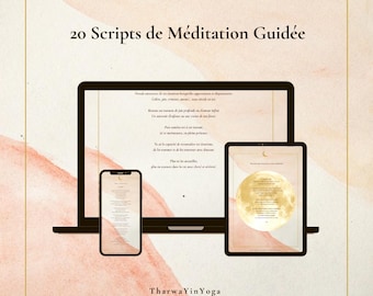 20 Cartes de Méditation Guidée pour Professeurs de Yoga | Scripts Poétiques Yin Yoga | Yoga Nidra | PDF Imprimable