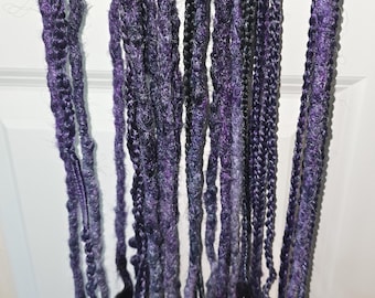 BraidSaga DE gotham purple goddess synthetic handcrafted Braids/dreads