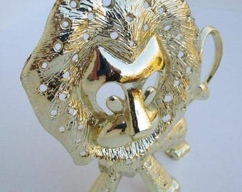 Gold Metal Torino Lion Earring Holder