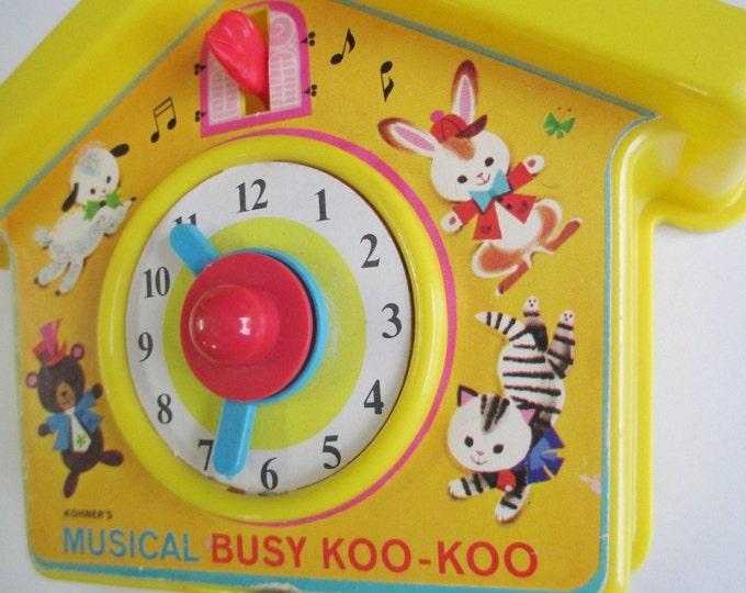 Vintage Busy Koo Koo Musical Clock Interactive Toy Etsy