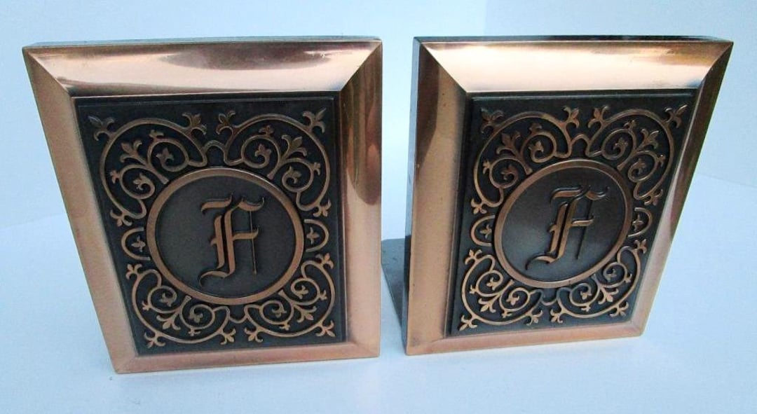 Mid Century Modern Copper Metal Monogram f - Etsy