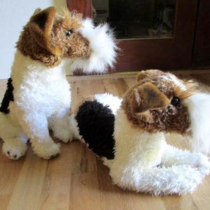 1960s Vintage GRISLY German Mohair FOX TERRIER Toy, Limited