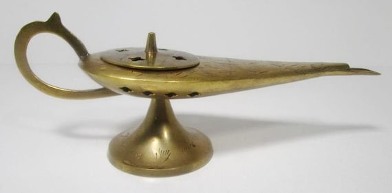 Solid Brass Aladdin Genie Lamp Incense Burner -  Canada