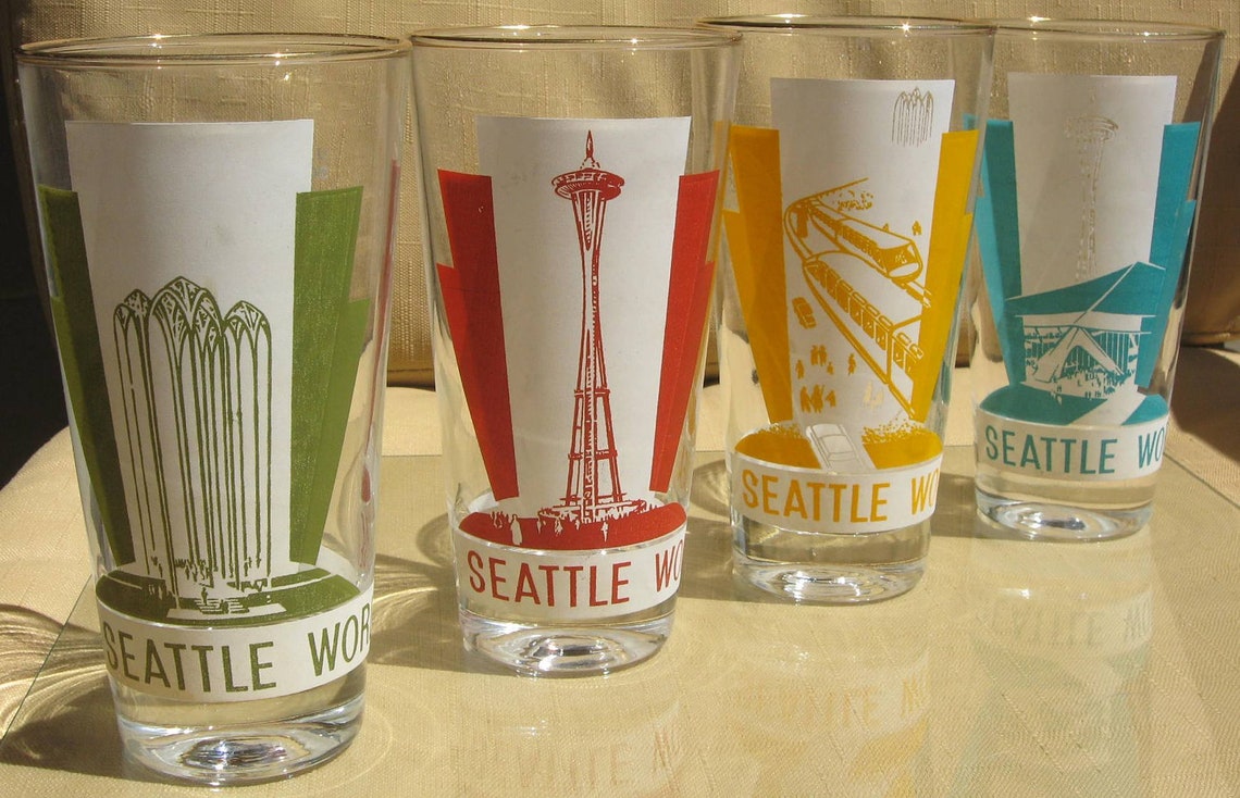 1962 Seattle World's Fair Glasses 8 Etsy