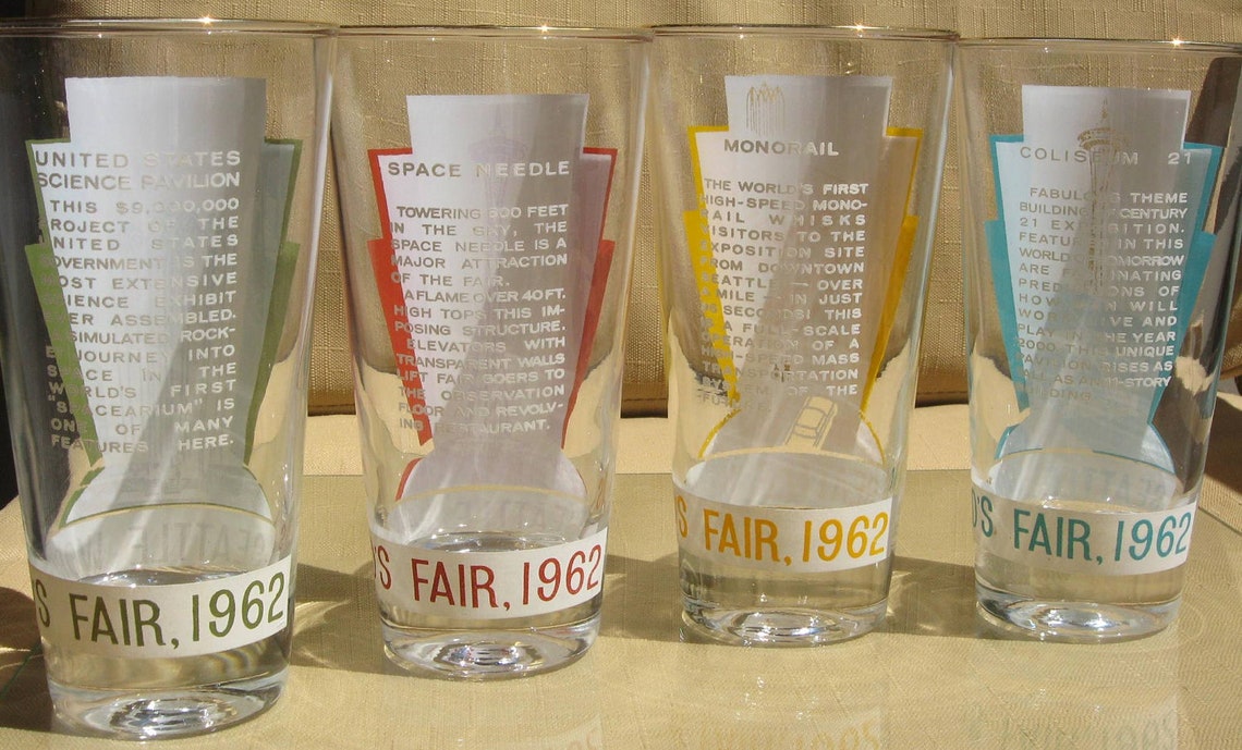 1962 Seattle World's Fair Glasses 8 Etsy