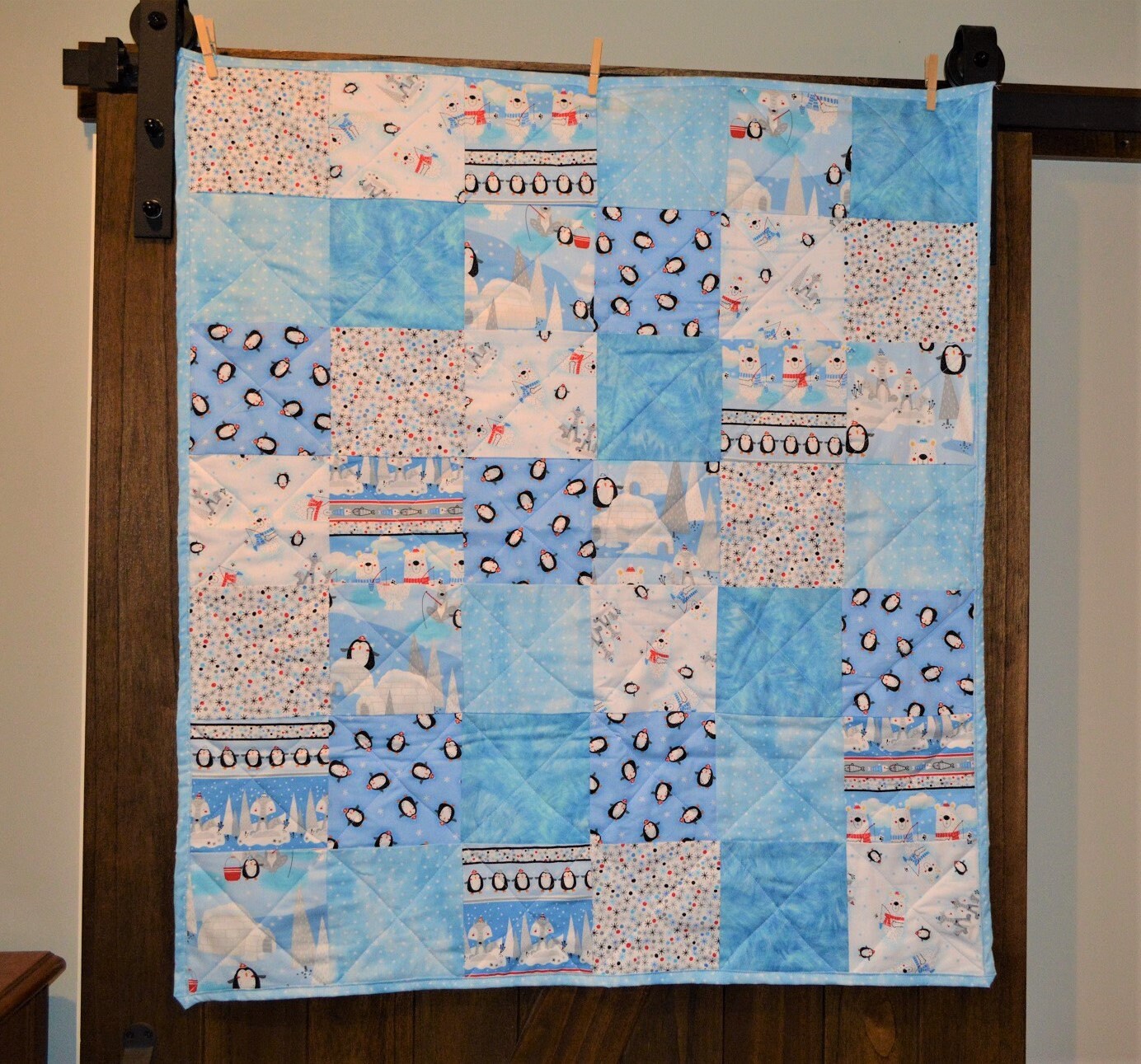 Penguin Baby Quilt - Etsy Penguin Baby Quilt - Etsy