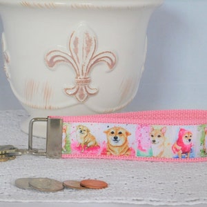 Pulsera de llavero hecha con cinta inspirada en el perro Corgi
