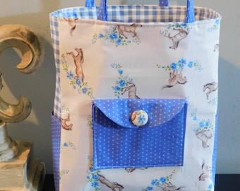 Children&#39;s Tote Bag Made With Horse Inspired Fabric