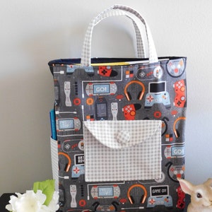 Children&#39;s Tote Bag Made With Gamer Inspired Fabric