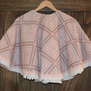 Toddler Hooded Poncho Made With Light Southwestern Fabric