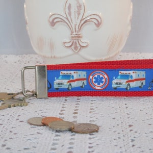 Key Chain Wristlet Made With EMT Inspired Ribbon