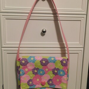 Bright Colored Flower Messenger Bag For Young Girls