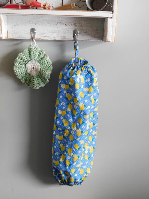 Porta buste della spesa realizzato in tessuto stampato con limone - Main Image