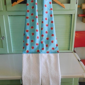 Baker&#39;s Boa Made With Blue Rose And Polka Dot Print Fabric