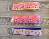 Your Choice of Key chain Wristlet Made With Sailor Moon Inspired Ribbon