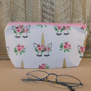 Zipper Pouch Made With Unicorn Inspired Fabric