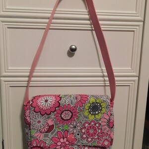 Sac de messager de sac à main gris et rose jeunes filles avec fermeture par bouton pression magnétique
