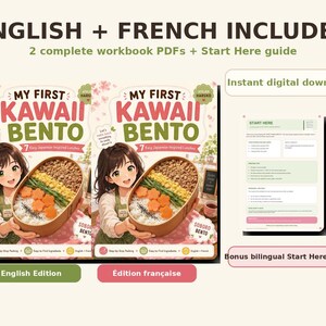 Kawaii Bento Cookbook, 7 Easy Japanese Lunches, English + French PDF, Step-by-Step Packing image 4