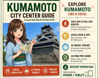 Kumamoto Japan Travel Guide PDF | Half Day Full Day City Center Itinerary | English French
