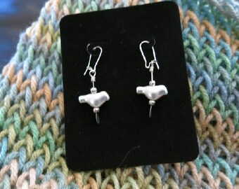 Silver Bird Pierced Earrings